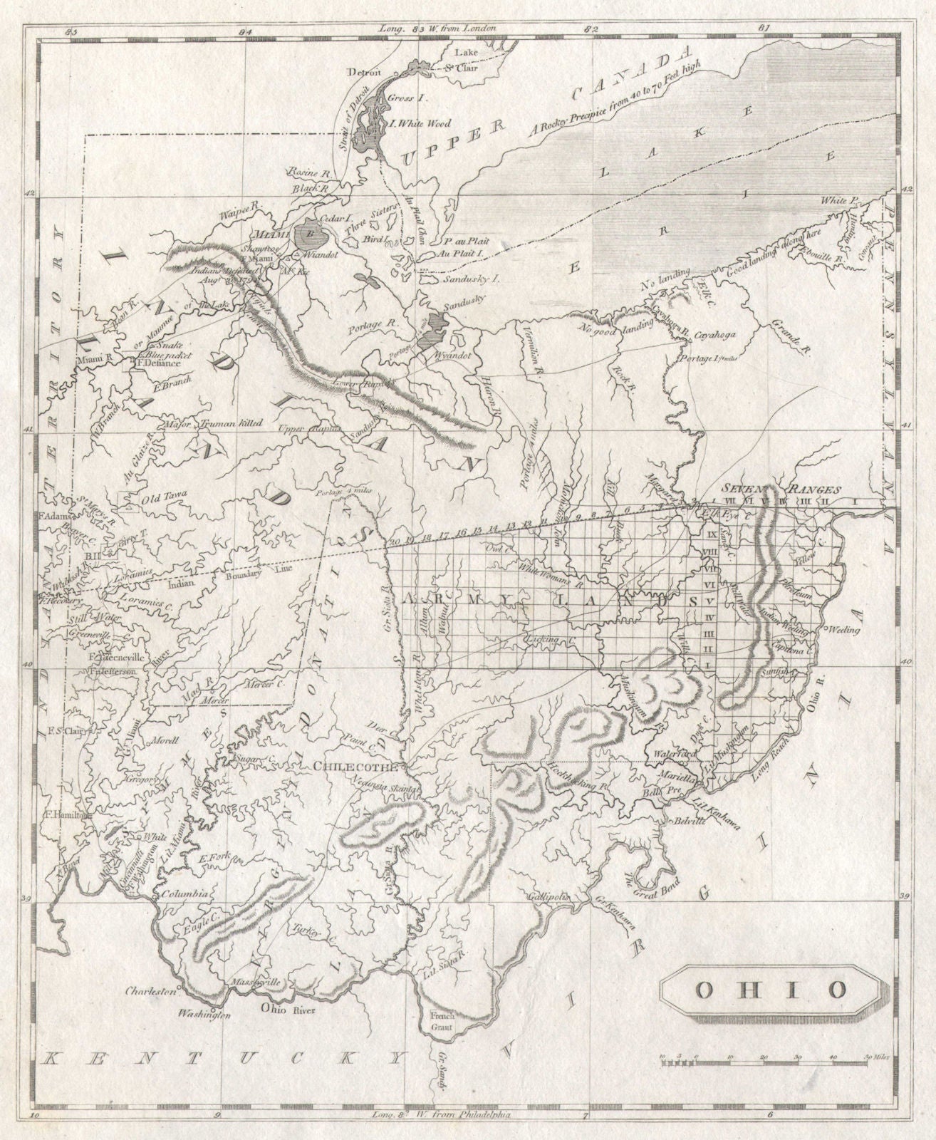 Ohio state map. Arrowsmith & Lewis.